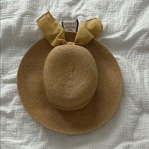 NWT Sun 'N' Sand Tan Straw Hat with Bow